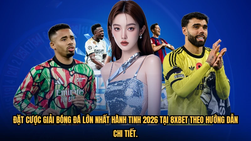 Đặt cược giải bóng đá lớn nhất hành tinh 2026 tại 8XBET theo hướng dẫn chi tiết.